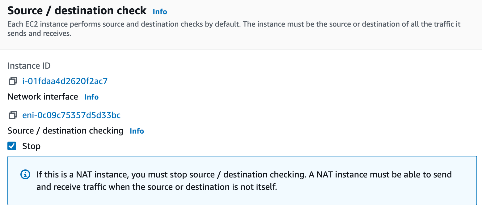 AWS enable ip forward