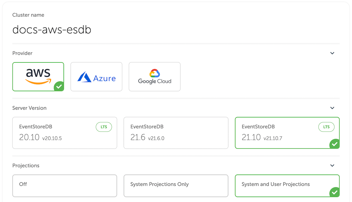 AWS cluster first part